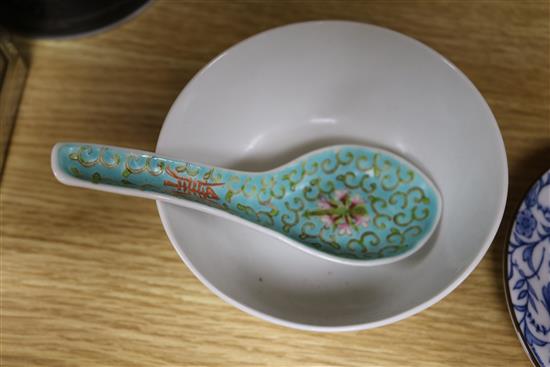 A collection of Chinese blue and white ceramics